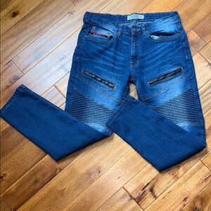Akademiks Jeanius Skinny Moto Jeans